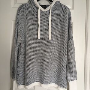 Rachel Zoe Cotton Knit Hoodie Chunky Sweater Size 2X